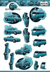 3d Knipvel - CD11453 - Cars in Blue